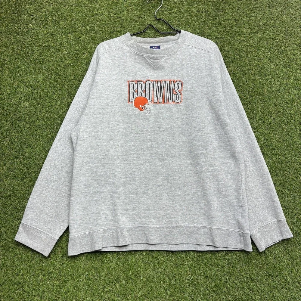 Cleveland Browns Sweatshirt Mens Large Gray Crewneck NFL Football Pro Player